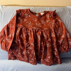 Gerber dark orange baby doll dress